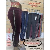 Spodnie welurowe damskie  2133  Roz  S-3XL  Mix kolor 