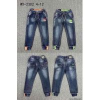 Spodnie jeans chłopięce WX-2302 4-12 Mix kolor 