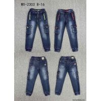 Spodnie jeans chłopięce WX-2303 8-16 Mix kolor 