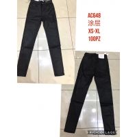 Spodnie skórzane damskie AC648  Roz  XS-XL  1 kolor  