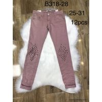 Spodnie skórzane damskie B318-28  Roz  25-31  1 kolor   