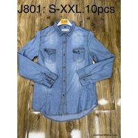 Koszula jeans damskie J801  Roz  S-2XL  1 kolor   