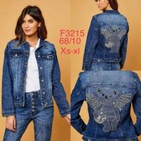 Kurtki jeans damskie F3215 XS-XL 1kolor 