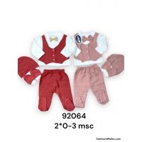 Komplet niemowlęcy 92064-3  Roz  0-3M  Mix kolor   