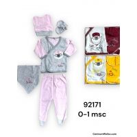 Komplet niemowlęcy 92171-6  Roz  0-1M  Mix kolor  