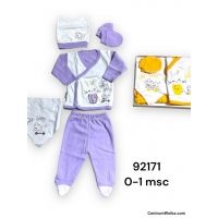 Komplet niemowlęcy 92171-8  Roz  0-1M  Mix kolor   
