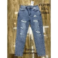Spodnie jeans damskie FL2195 XS-L 1kolor 