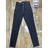 Spodnie jeans damskie KW48 XS-XL 1kolor 