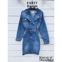 Sukienki jeans damskie F3277 XS-XL 1kolor 