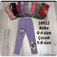 Spodnie dziewczęce 18912-1 5-8 Mix kolor