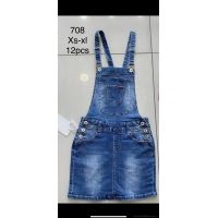 Ogrodniczki jeans damskie 708 XS-XL 1kolor 