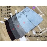 Spódnice jeans damskie L268-L271 S-2XL 1kolor 