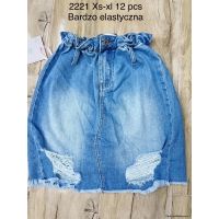 Spódnice jeans damskie 2221 XS-XL 1kolor
