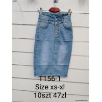 Spódnice jeans damskie T156-1 XS-Xl 1kolor 