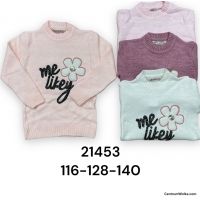 Swetry dziewczęce 21453-1 116-140 1kolor