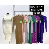 Sukienki damskie T-174 S-XL Mix kolor 