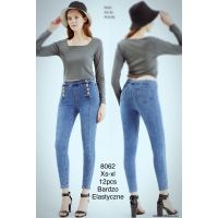 Spodnie jeans damskie 8062 XS-XL 1kolor 