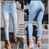 Spodnie jeans damskie JW632 XS-XL 1kolor 
